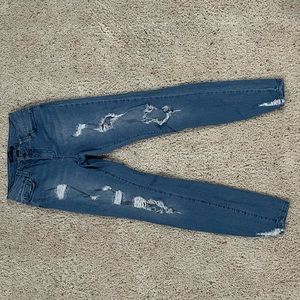 Skinny ripped jeans, blue spice size 5